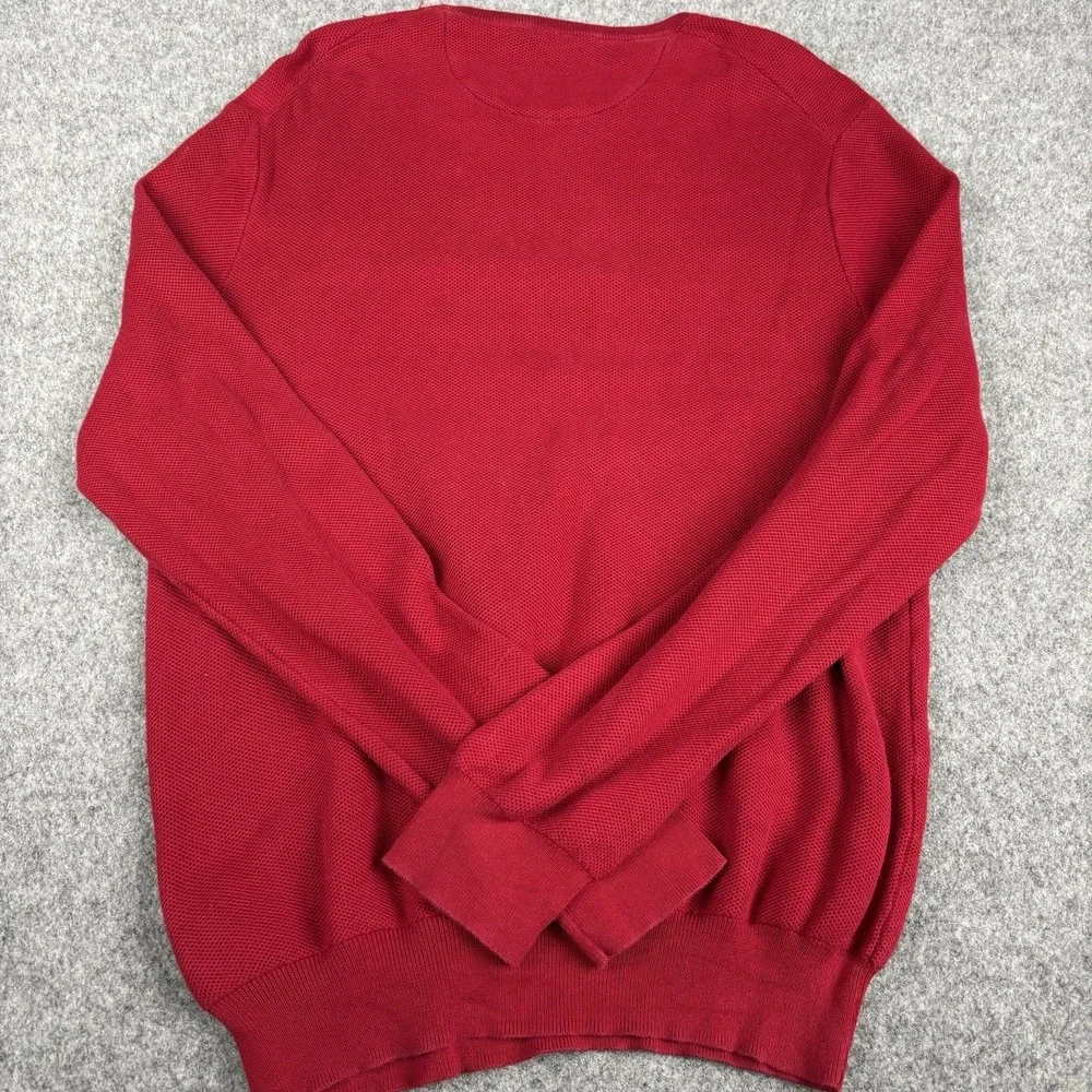 Polo Ralph Lauren Sweater‎ Mens Xl Red Long Sleeve Preppy Pima Cotton Casual